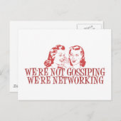 Wir tratschen nicht über Netzwerke Postkarte (Vorne/Hinten)