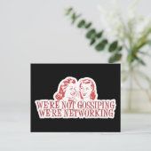 Wir tratschen nicht über Netzwerke Postkarte (Stehend Vorderseite)