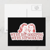 Wir tratschen nicht über Netzwerke Postkarte (Vorne/Hinten)