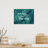 Wir träumen tropisch blau unter Meeresmotivation Poster (Küche)
