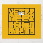 Wir treffen uns wieder, Freunde Alkoholflaschenetikett (Einzelnes Label)