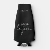 Wir trinken Essenstanz - Moderne Hochzeit Flaschenkühler (Vorderseite)