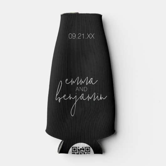 Wir trinken Essenstanz - Moderne Hochzeit Flaschenkühler (Vorderseite)