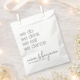 Wir trinken Essenstanz - Moderne Hochzeit Geschenktütchen