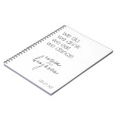 Wir trinken Essenstanz - Moderne Hochzeit Notizblock (Linke Seite)