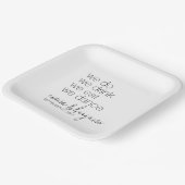 Wir trinken Essenstanz - Moderne Hochzeit Pappteller (Gewinkelt)