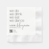 Wir trinken Essenstanz - Moderne Hochzeit Serviette (Vorderseite)