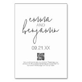 Wir trinken Essenstanz - Moderne Hochzeit Tischnummer (Rückseite)