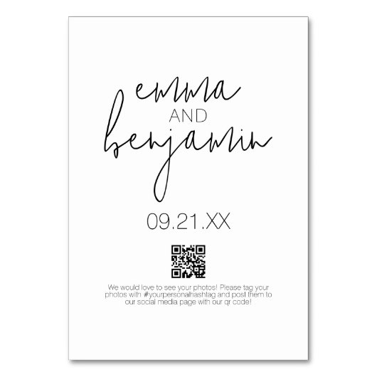 Wir trinken Essenstanz - Moderne Hochzeit Tischnummer (Rückseite)