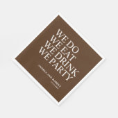 Wir trinken Party Cocktail Serviette (Ecke)