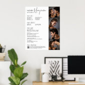 Wir tun - alles in einem BW - QR - 4 Fotos - Hochz Poster (Heimbüro)