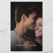 Wir tun - alles in einem BW - QR - Fotos - Hochzei Briefpapier (Rückseite)