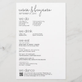 Wir tun - alles in einem BW - QR - Fotos - Hochzei Briefpapier