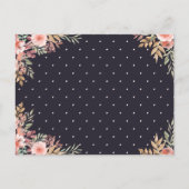 Wir tun | Aquarellfarbene Rose & Moderne Skripthoc Einladungspostkarte (Rückseite)