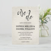 Wir tun Aquarellhochzeit Einladung (Stehend Vorderseite)