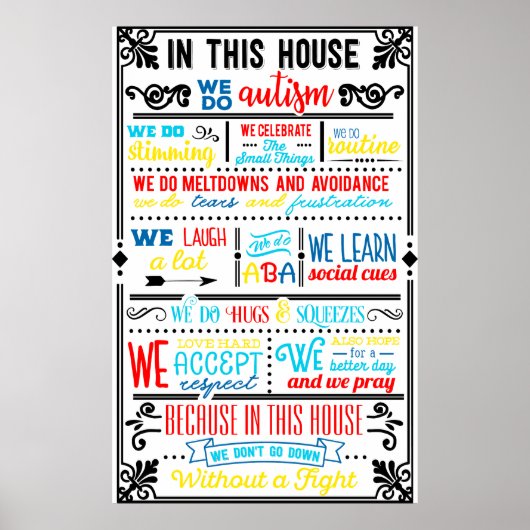 Wir tun Autismus Poster (Vorne)