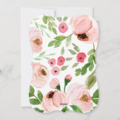 Wir tun blütenblütenfarbene Hochzeit Einladung (Rückseite)