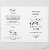 Wir tun das, das Programm für die Hochzeitsfeier i (Vorderseite)