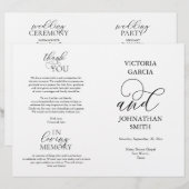 Wir tun das, das Programm für die Hochzeitsfeier i (Vorne/Hinten)