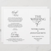 Wir tun das, das Programm für die Hochzeitsfeier i (Vorne/Hinten)