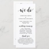 Wir tun das, moderne Hochzeitsfeier Programm (Vorne/Hinten)