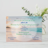 Wir tun es am Strand Einladung (Stehend Vorderseite)