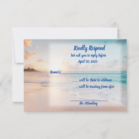 Wir tun es auf dem Strand UAWG Save The Date (Vorderseite)