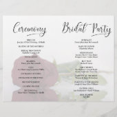 Wir tun es! Burgundy Rose DIY Fold Wedding Program (Rückseite)