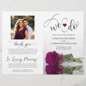 Wir tun es! Cassis Lila Rose Modernes Hochzeitspro (Vorderseite)