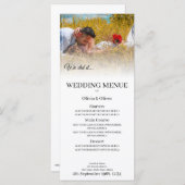 Wir tun es - ein Paar auf der Wiese küssen Menükarte (Vorne/Hinten)