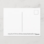 Wir tun es - ein Paar auf der Wiese küssen Postkarte (Rückseite)