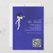 Wir tun es! Elegant Royal Blue Rose QR Code Weddin Einladung (Rückseite)