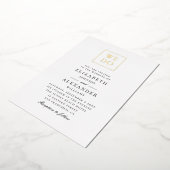 Wir tun es. Elegante Goldhochzeit Folieneinladung (Gedreht)