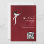 Wir tun es! Elegante Rote Rose QR Code Details Hoc Einladung (Rückseite)