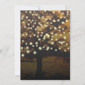 Wir tun es! Eleganter Rustikaler Baum mit Lichtere Einladung (Rückseite)