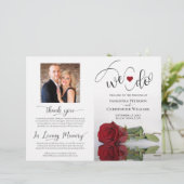 Wir tun es! Elegantes Rote Rose DIY Fold Wedding P (Stehend Vorderseite)