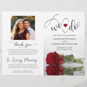 Wir tun es! Elegantes Rote Rose DIY Fold Wedding P (Vorderseite)