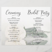 Wir tun es! Elegantes White Rose DIY Fold Wedding (Rückseite)