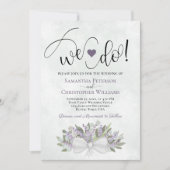 Wir tun es! Eukalyptus & Lavender Wedding Einladung (Vorderseite)