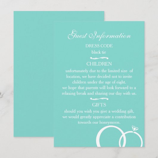 Wir tun es! Gästebuch Begleitkarte (Vorne/Hinten)