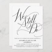 Wir tun es immer noch| Minimalistischer Hochzeitst Einladung (Vorne/Hinten)