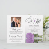 Wir tun es! Lilac Lila Rose Modernes Hochzeitsprog (Stehend Vorderseite)