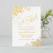 Wir tun es! Modernes Drehbuch und Niedliche Herzho Folieneinladung (Stehend vorne)