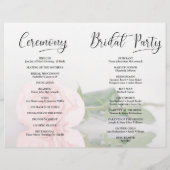 Wir tun es! Modernes Hochzeitsprogramm in Rosa Blu (Rückseite)