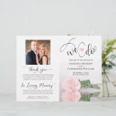 Wir tun es! Modernes Hochzeitsprogramm in Rosa Blu (Stehend Vorderseite)