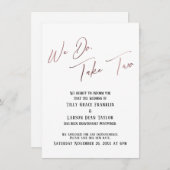 Wir tun es, nehmen wir zwei: verzögerte Hochzeitsa Einladung (Vorne/Hinten)