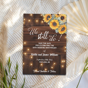 Wir tun es noch 50. Hochzeitstag Lichterkette Save The Date