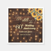 Wir tun es noch 60. Hochzeitsjubiläum Lichterkette Serviette (Vorderseite)