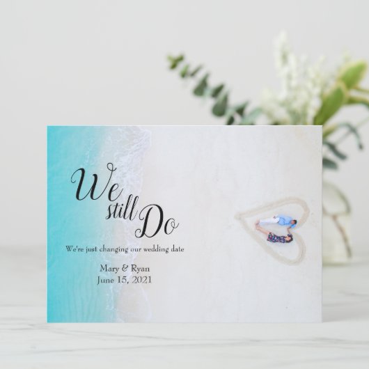 Wir tun es noch | Einfaches Update für Hochzeitauf Einladung (Stehend Vorderseite)