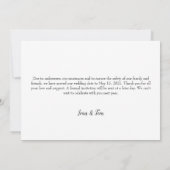 Wir tun es noch | Einfaches Update für Hochzeitauf Einladung (Rückseite)